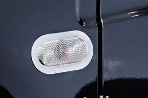 Стальные накладки на поворотники Omsa Line Renault Duster 2011-2019 ― Auto-Clover
