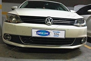 Стальные накладки на противотуманные фары Omsa Line Volkswagen Jetta VI 2011-2019 ― Auto-Clover