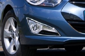 Стальные накладки на противотуманные фары Omsa Line Hyundai i40 2011-2019 ― Auto-Clover