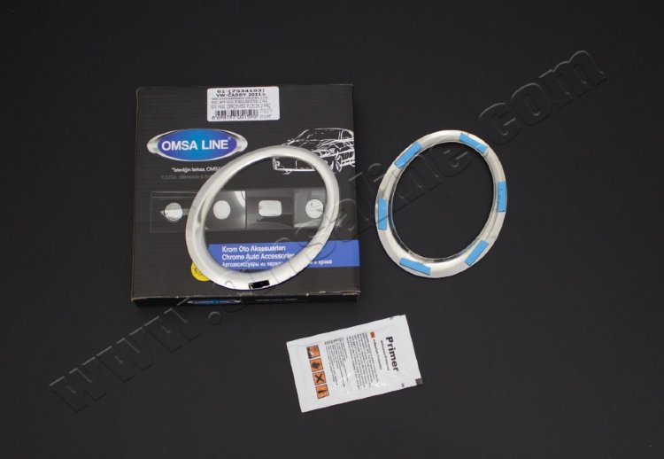 Стальные накладки на противотуманные фары Omsa Line Volkswagen Caddy 2003-2019 no.8945