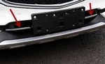 Стальные накладки на решетку переднего бампера OEM-Tuning Mazda CX-5 2017-2019