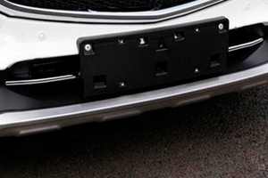 Стальные накладки на решетку переднего бампера OEM-Tuning Mazda CX-5 2017-2019 ― Auto-Clover