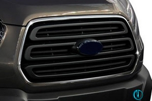 Стальные накладки на решетку радиатора (2 элемента) Omsa Line Ford Transit 2014-2019 ― Auto-Clover