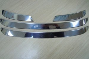 Стальные накладки на решетку радиатора (4 элемента) Omsa Line Hyundai Santa Fe 2010-2012 ― Auto-Clover