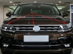Стальные накладки на решетку радиатора и фары OEM-Tuning Volkswagen Tiguan II 2016-2019