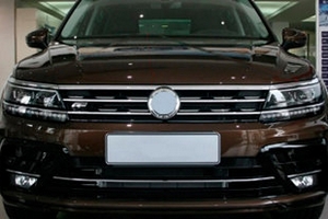 Стальные накладки на решетку радиатора и фары OEM-Tuning Volkswagen Tiguan II 2016-2019 ― Auto-Clover