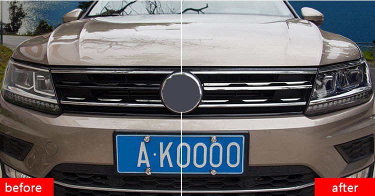 Стальные накладки на решетку радиатора OEM-Tuning Volkswagen Tiguan II 2016-2019 no.5210