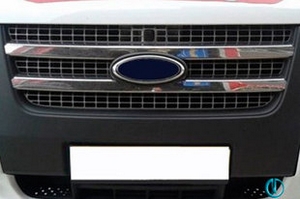 Стальные накладки на решетку радиатора Omsa Line Ford Transit 2006-2013 ― Auto-Clover