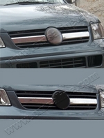 Стальные накладки на решетку радиатора Omsa Line Volkswagen Transporter T5 2003-2015