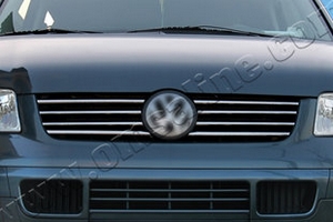 Стальные накладки на решетку радиатора Omsa Line Volkswagen Transporter T5 2003-2015 ― Auto-Clover
