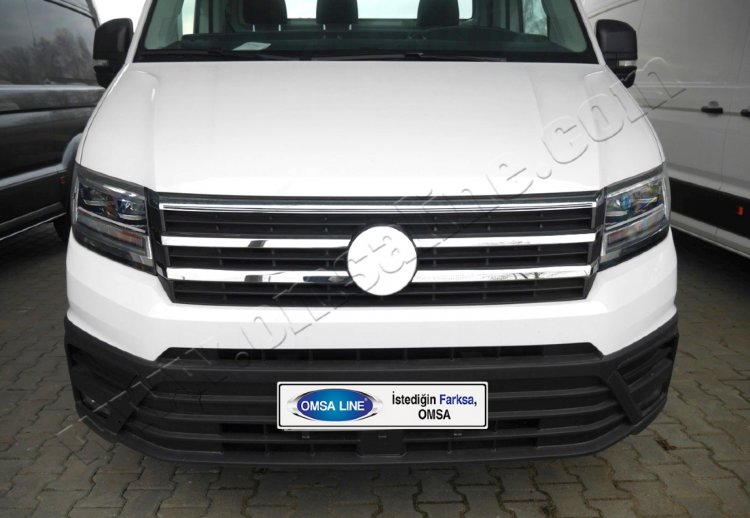 Стальные накладки на решетку радиатора Omsa Line Volkswagen Crafter 2006-2019 no.3377