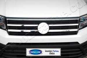 Стальные накладки на решетку радиатора Omsa Line Volkswagen Crafter 2006-2019 ― Auto-Clover