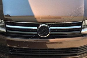 Стальные накладки на решетку радиатора Omsa Line Volkswagen Transporter T6 2015-2019 ― Auto-Clover