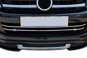Стальные накладки на решетку воздухозаборника (2 элемента) Omsa Line Volkswagen Amarok 2010-2019 ― Auto-Clover