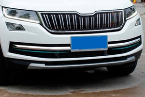 Стальные накладки на решетку воздухозаборника OEM-Tuning Skoda Kodiaq 2016-2019 ― Auto-Clover