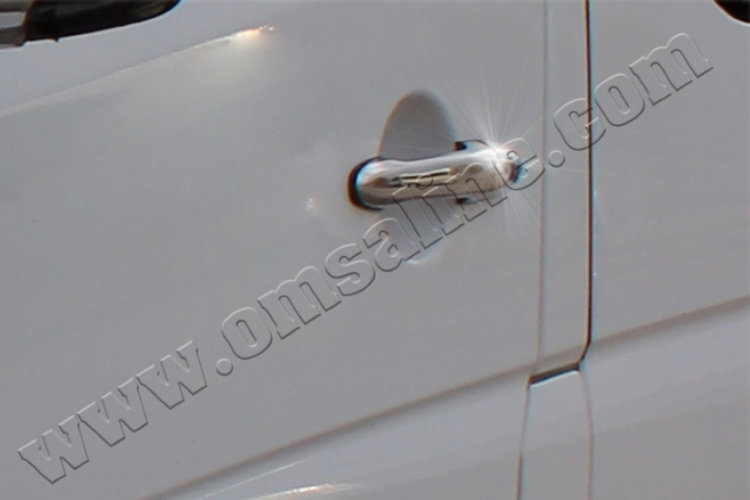 Стальные накладки на ручки дверей (2 двери) Omsa Line Volkswagen Crafter 2006-2019 no.13796