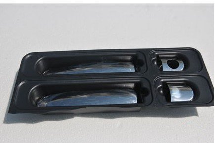 Стальные накладки на ручки дверей (2 двери) Omsa Line Volkswagen Golf V 2004-2009 no.15609