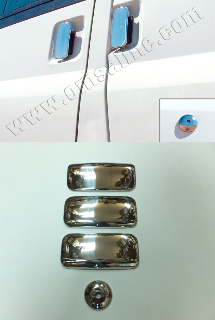Стальные накладки на ручки дверей (3 двери) Omsa Line Ford Transit 2006-2013 no.13689