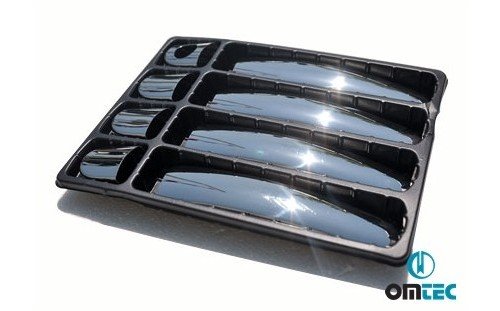 Стальные накладки на ручки дверей (4 двери) Omsa Line Volkswagen Golf V 2004-2009 no.15601