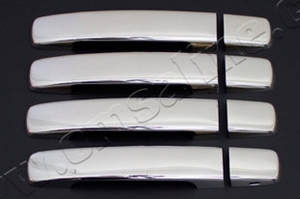 Стальные накладки на ручки дверей (4 двери, смарт-ключ) Omsa Line Nissan Navara 2004-2015 ― Auto-Clover