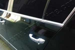 Стальные накладки на ручки дверей Omsa Line Skoda Superb II 2008-2015 ― Auto-Clover