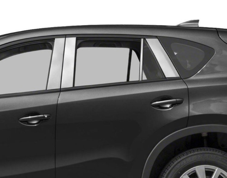 Стальные накладки на стойки дверей OEM-Tuning Mazda CX-5 2017-2019 no.1927