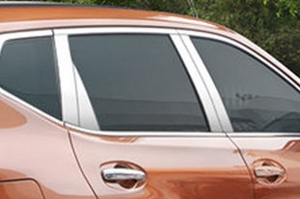 Стальные накладки на стойки дверей OEM-Tuning Nissan X-Trail 2014-2019 ― Auto-Clover