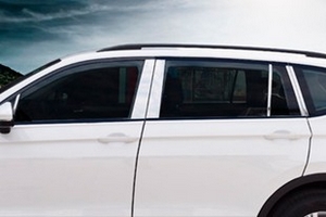 Стальные накладки на стойки дверей OEM-Tuning Volkswagen Tiguan II 2016-2019 ― Auto-Clover
