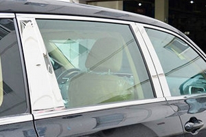 Стальные накладки на стойки дверей OEM-Tuning Toyota Highlander 2014-2019 ― Auto-Clover