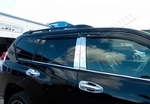 Стальные накладки на стойки дверей Omsa Line Toyota Land Cruiser Prado 150 2010-2019