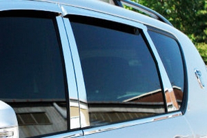 Стальные накладки на стойки дверей Omsa Line Nissan Navara 2004-2015 ― Auto-Clover