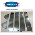 Стальные накладки на стойки дверей Omsa Line Nissan Juke 2011-2019