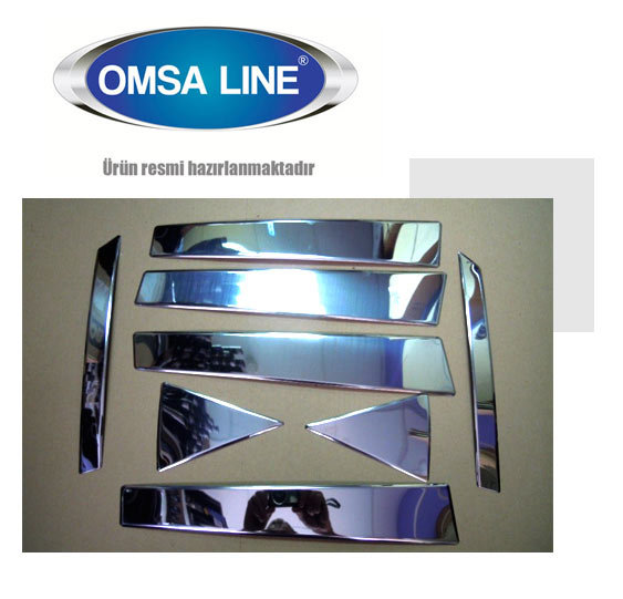 Стальные накладки на стойки дверей Omsa Line Hyundai ix35 2009-2015 no.16417