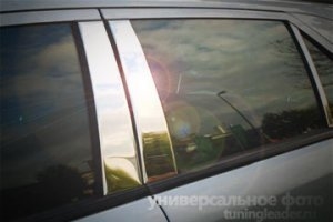 Стальные накладки на стойки дверей Omsa Line Mercedes-Benz ML-Class W164 2006-2011 ― Auto-Clover