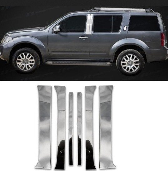 Стальные накладки на стойки дверей Omsa Line Nissan Pathfinder 2004-2013 no.8717