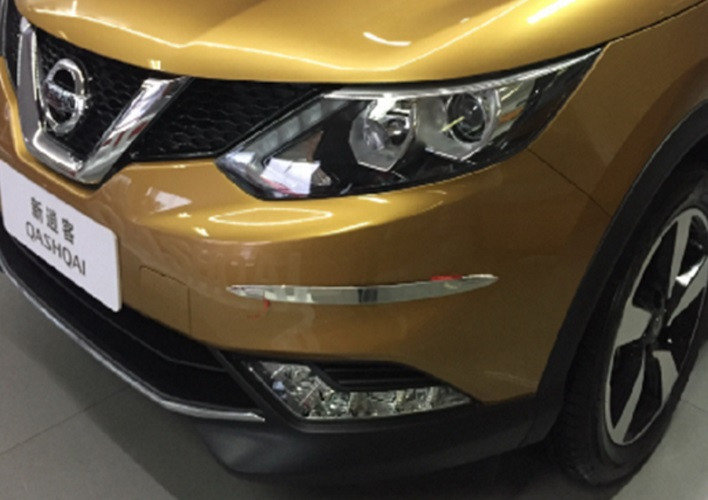 Стальные накладки на углы бампера OEM-Tuning Nissan Qashqai 2014-2019 no.1775
