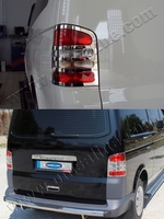 Стальные накладки на задние фонари (1 дверь) Omsa Line Volkswagen Transporter T5 2003-2015
