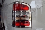 Стальные накладки на задние фонари (1 дверь) Omsa Line Volkswagen Transporter T5 2003-2015