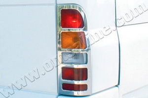 Стальные накладки на задние фонари Omsa Line Ford Transit 2006-2013 ― Auto-Clover