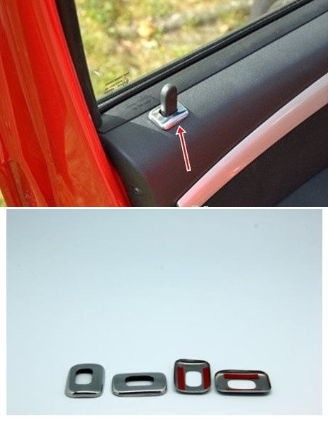 Стальные накладки на замок двери Omsa Line Renault Duster 2011-2019 no.16158