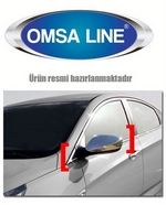 Стальные накладки на зеркала без поворотника Omsa Line Hyundai i30 2012-2017