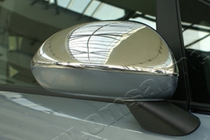 Стальные накладки на зеркала Omsa Line Opel Corsa D 2006-2014 ― Auto-Clover