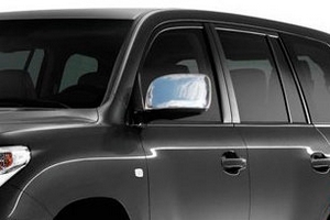 Стальные накладки на зеркала Omsa Line Toyota Land Cruiser 200 2007-2019 ― Auto-Clover