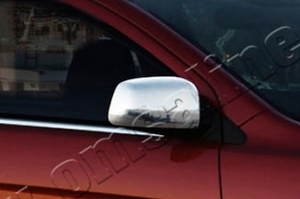 Стальные накладки на зеркала Omsa Line Mitsubishi Lancer X 2007-2017 ― Auto-Clover