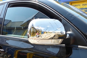 Стальные накладки на зеркала Omsa Line Volkswagen Touareg I 2002-2009 ― Auto-Clover