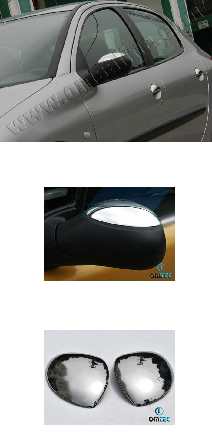 Стальные накладки на зеркала Omsa Line Citroen C3 2002-2009 no.13745