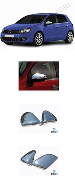 Стальные накладки на зеркала с поворотником Omsa Line Volkswagen Golf VI 2009-2013