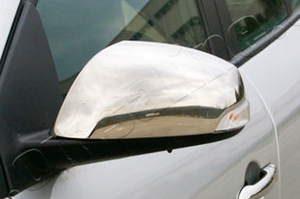 Стальные накладки на зеркала с поворотником Omsa Line Renault Fluence 2010-2019 ― Auto-Clover