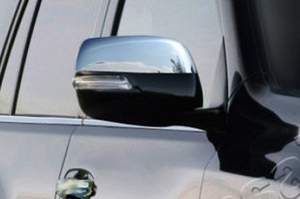Стальные накладки на зеркала с повторителем поворота Omsa Line Toyota Land Cruiser Prado 150 2010-2019 ― Auto-Clover