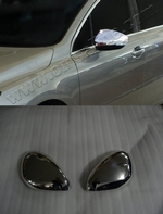 Стальные накладки на зеркала с повторителем поворота Omsa Line Peugeot 508 2011-2019
